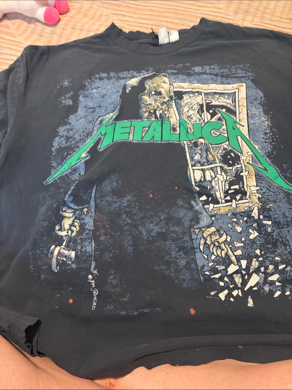 Short Sleeve Graphic Tee - Black with Green Logo